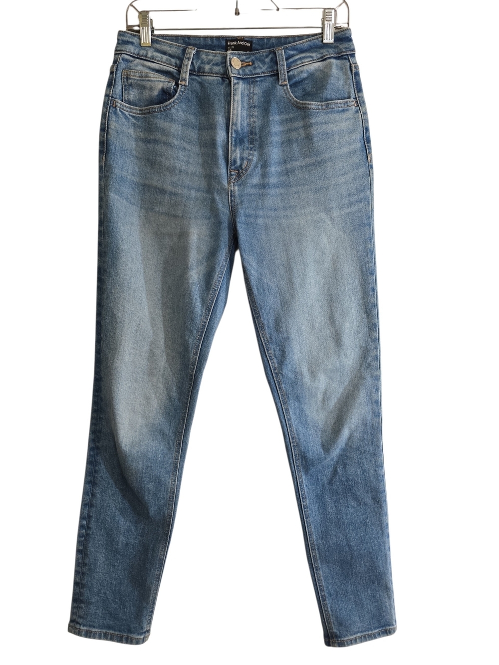 Frank And Oak Kim High-Rise Slim-Leg Jeans 28 Light Wash